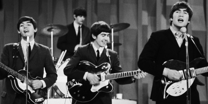 The Beatles: Paul McCartney (bassist); Ringo Starr (drummer); George Harrison (guitarist); John Lennon (guitarist). 