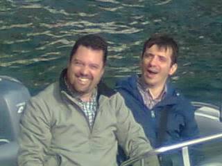 Io e il mio amico Marco Renzi in motoscafo
