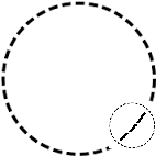 Ogni intorno di un punto che si trova lungo una circonferenza, contiene punti sia dentro la circonferenza stessa, che fuori, e quindi non è interno alla circonferenza.